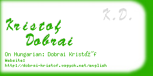 kristof dobrai business card